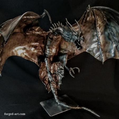 steel sculpture - wrought iron dragon